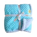 OYO BABY Baby Blanket for Newborns – Super Soft Fleece Hooded Wrapper Sheet for Baby Boys &amp; Girls, Lightweight Swaddle Blanket, (0-24 Months, 100 cm x 70 cm) - Blue