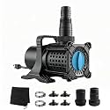 OYO WATER Pond Pump, 8000 GPH Adjustable Flow Submersible Water Pump with Filter Bag, UL-Listed, Copper Motor, IPX8 Waterproof 20.3ft Cord for Koi Pond, Fountain, Waterfall, Hydroponics, Irrigation