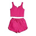 OYOANGLE Girl39s 2 Piece Outfits Sleeveless Rib