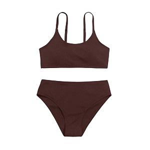 OYOANGLE Girls Two Piece Swimsuit High Waist