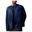 OYOANGLE Men39s Casual Suede Top Shirt Boho