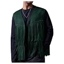 OYOANGLE Men39s Casual Suede Top Shirt Boho