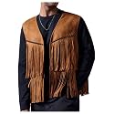 OYOANGLE Men39s Casual Suede Top Shirt Boho