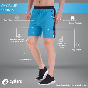 Oysters Mens Work-Out Shorts with Pockets