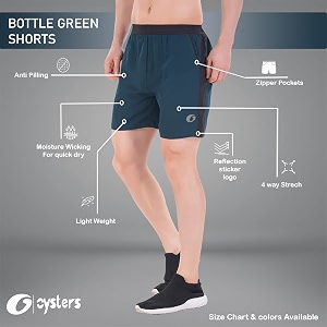Oysters Mens Work-Out Shorts with Pockets