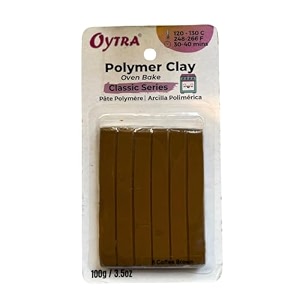 oytra 100 gram polymer oven bake clay classic series for sculpting figurines diy coffee brown
