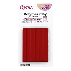 oytra 100 gram polymer oven bake clay classic series for sculpting figurines diy red