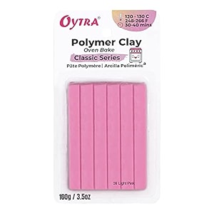 oytra 100 gram polymer oven bake clay classic series for for sculpting figurines diy light pink