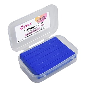oytra polymer clay oven bake 100 gram for diy sculpting figurines art and craft classic series for beginners artists professionals glitter blue