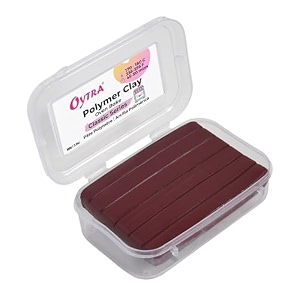 oytra polymer clay oven bake 100 gram for diy sculpting figurines art and craft classic series for beginners artists professionals maroon red