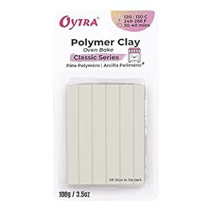 oytra 100 gram polymer oven bake clay classic series for sculpting figurines diy glow in the dark