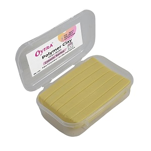 oytra polymer clay oven bake 100 gram for diy sculpting figurines art and craft classic series for beginners artists professionals pastel yellow