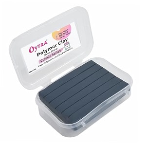 oytra polymer clay oven bake 100 gram for diy sculpting figurines art and craft classic series for beginners artists professionals dark grey
