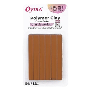 oytra 100 gram polymer oven bake clay classic series for scuplting figurines diy copper