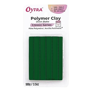 oytra 100 gram polymer oven bake clay classic series for sculpting figurines diy green