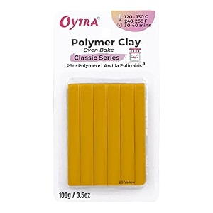 oytra 100 gram polymer oven bake clay classic series for sculpting figurines diy yellow
