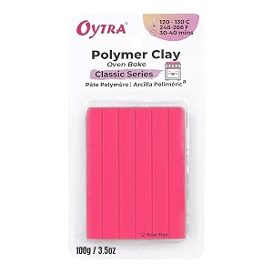 oytra 100 gram polymer oven bake clay classic series for sculpting figurines diy rose red