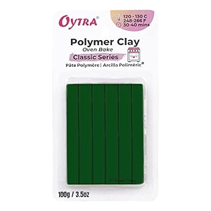 oytra 100 gram polymer oven bake clay classic series for sculpting figurines diy grass green
