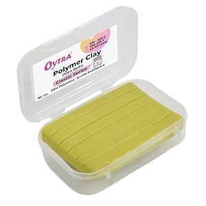 oytra polymer clay oven bake 100 gram for diy sculpting figurines art and craft classic series for beginners artists professionals lemon green