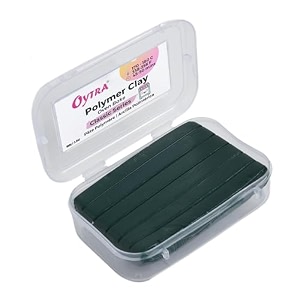 oytra polymer clay oven bake 100 gram for diy sculpting figurines art and craft classic series for beginners artists professionals black green