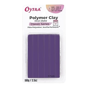 oytra 100 gram polymer oven bake clay classic series for sculpting figurines diy purple