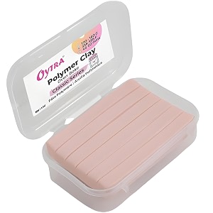 oytra polymer clay oven bake 100 gram for diy sculpting figurines art and craft classic series for beginners artists professionals light skin