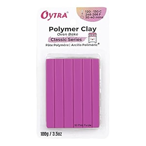 oytra 100 gram polymer oven bake clay classic series for sculpting figurines diy pink purple