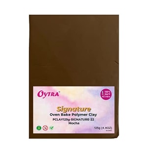 oytra polymer clay 125 grams signature for jewellery earrings making oven bake mocha brown