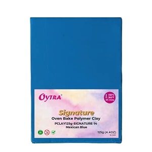 oytra polymer clay 125 grams signature for jewellery earrings making oven bake mexican blue