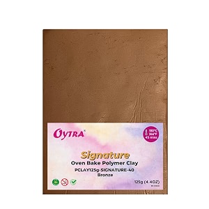 oytra polymer clay 125 grams signature for jewellery earrings making oven bake bronze
