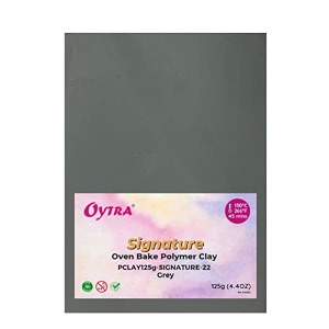 oytra polymer clay 125 grams signature for jewellery earrings making oven bake grey
