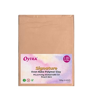 oytra polymer clay 125 grams signature for jewellery earrings making oven bake peach skin
