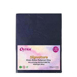 oytra polymer clay 125 grams signature for jewellery earrings making oven bake midnight blue