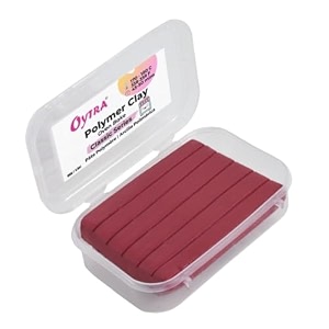 oytra polymer clay oven bake 100 gram for diy sculpting figurines art and craft classic series for beginners artists professionals crimson red