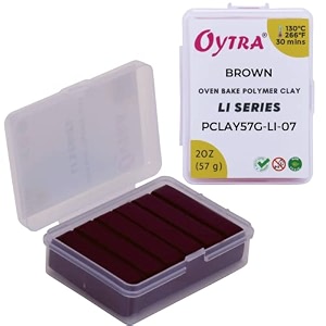 oytra polymer oven bake clay li series 57 gram for jewellery making for artist professional pale blue