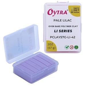 oytra polymer oven bake clay li series 57 gram for jewellery making for artist professional pale lilac