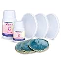 Oytra Resin Art Kit Coaster Making Materials DIY Casting Set Combo Round Silicone Mould Epoxy Resin Liquid Craft for Beginners Gift Artists Professionals
