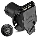 Oyviny OEM Style Replacement USCAR to RV 7 Way Trailer Plug Adapter, Twist Lock Design USCAR to 7-Way RV Blade Socket for Chevy, Ford, GMC and Nissan, Factory 7 Pin and Tow Package Required