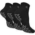 Ozaiic Pilates Socks Non Slip Cushion Grip Yoga Barre Hospital Men Women