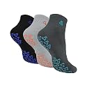 Ozaiic Pilates Socks Non Slip Cushion Grip Yoga Barre Hospital Men Women