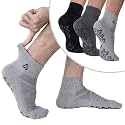 Ozaiic Pilates Socks Non Slip Cushion Grip Yoga Barre Hospital Men Women
