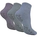 Ozaiic Pilates Socks Non Slip Cushion Grip Yoga Barre Hospital Men Women