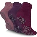Ozaiic Pilates Socks Non Slip Cushion Grip Yoga Barre Hospital Men Women