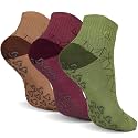 Ozaiic Pilates Socks Non Slip Cushion Grip Yoga Barre Hospital Men Women
