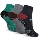 Ozaiic Pilates Socks Non Slip Cushion Grip Yoga Barre Hospital Men Women