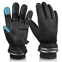 OZERO Mens Gloves for Cold Weather: Waterproof Touchscreen Winter Gloves