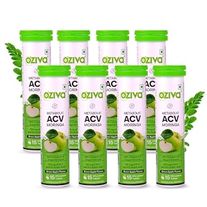 oziva acv moringa apple cider vinegar tablets green apple pack of 2