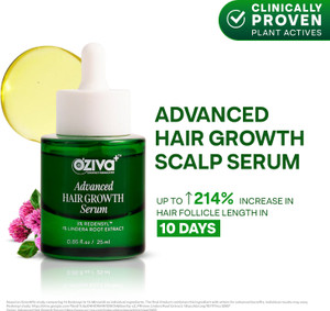 oziva advanced hair growth serum 3 redensyl 1 lindera root  scalp  regrowth 25 ml