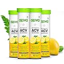 OZiva ACV Moringa|Control Cravings I Apple Cider Vinegar, Cinnamon, Guggul I No Maltodextrin &amp; No Added Sugar I 15 Effervescent Tablets - Lemon Masala, Pack of 4 (60 Tablets)