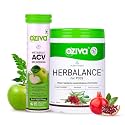 OZiva Plant Based HerBalance for PCOS Supplements for Women 250g and ACV Moringa for Weight Loss|3-in-1 Fat Oxidation Formula, 15 Effervescent Tablets (Green Apple)